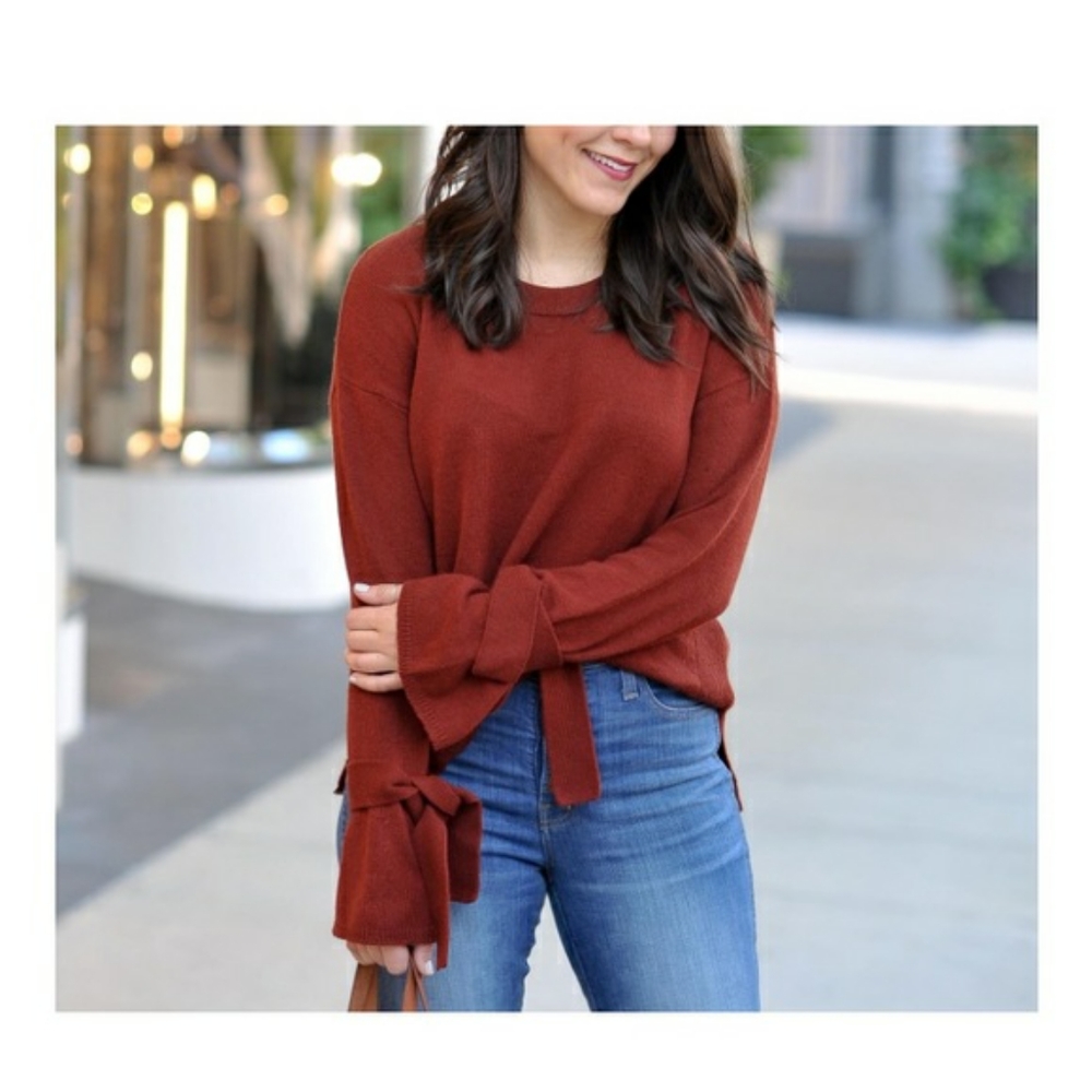 Madewell tied Cuff  Sweater